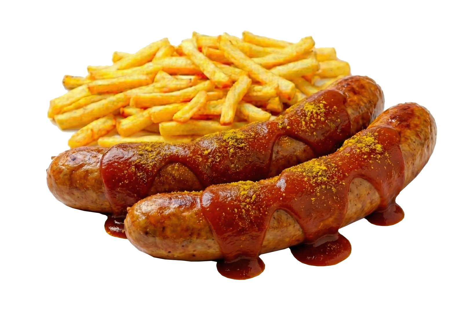 Currywurst mit Pommes