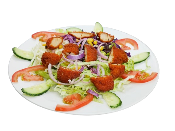Gemischter Salat mit Chicken Crossies